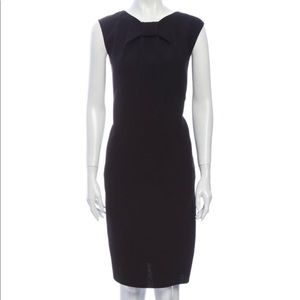 Oscar de la Renta black shift dress 100% wool